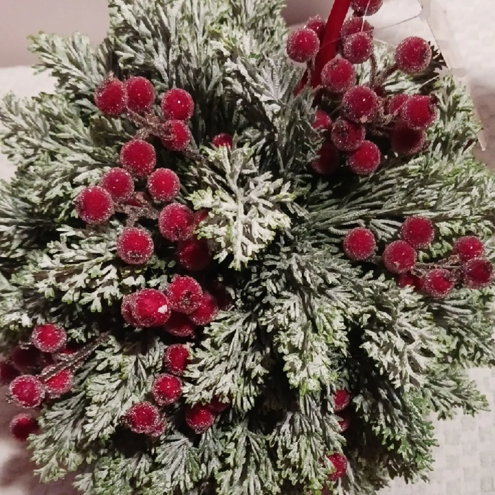 Stunning! Martha Stewart Festive Floral Holiday Sphere with Burgundy Accents 🎄